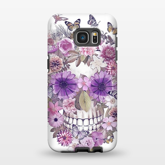 Galaxy S7 EDGE StrongFit flower skull by Ancello