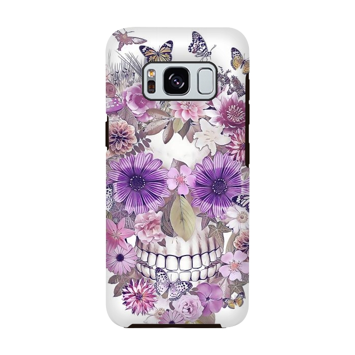 Galaxy S8 StrongFit flower skull by Ancello