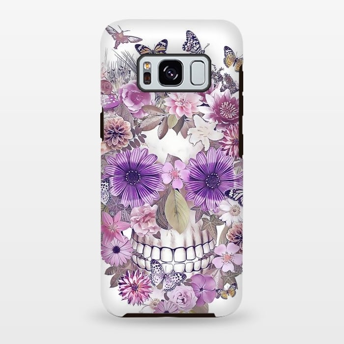 Galaxy S8 plus StrongFit flower skull by Ancello