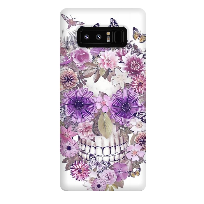 Galaxy Note 8 StrongFit flower skull by Ancello