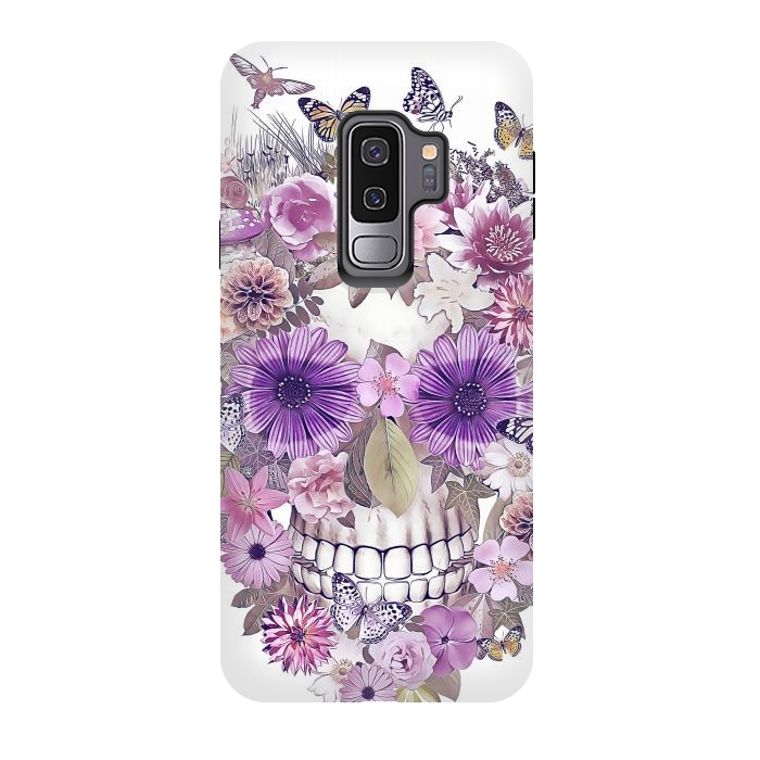 Galaxy S9 plus StrongFit flower skull by Ancello