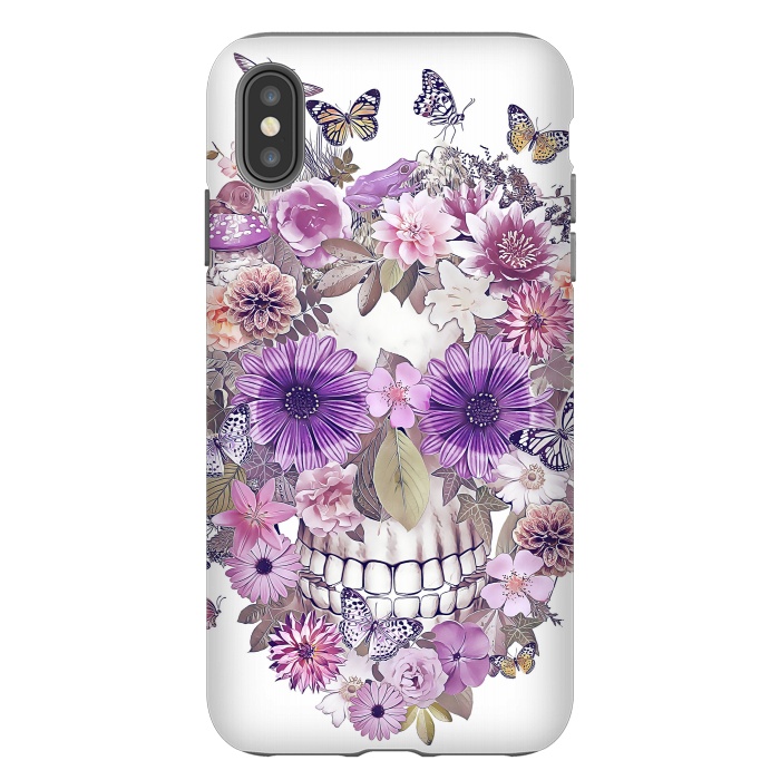 iPhone Xs Max StrongFit flower skull by Ancello