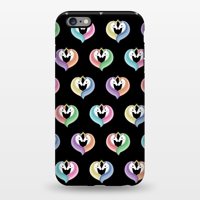 iPhone 6/6s plus StrongFit unicorn heart pattern by Laura Nagel