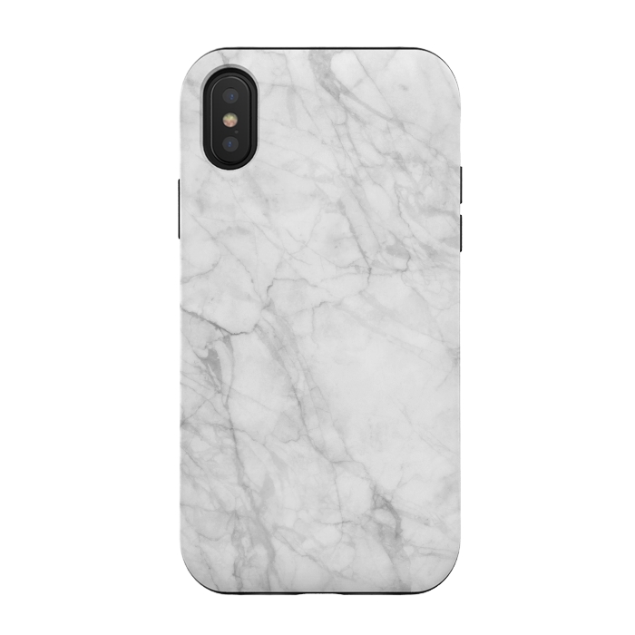 iPhone Xs / X StrongFit White Marble IX by amini54