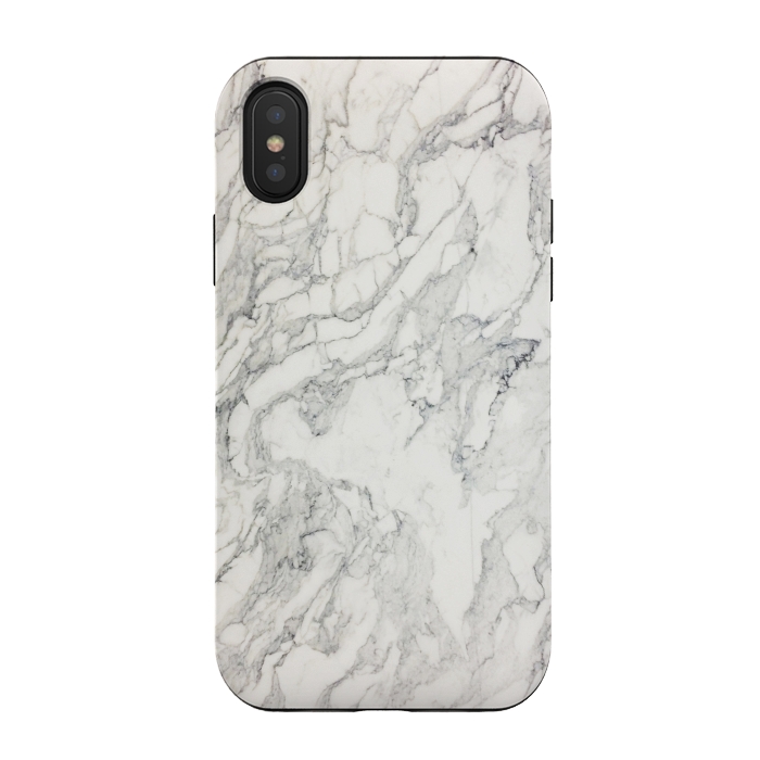 iPhone Xs / X StrongFit White Marble X by amini54