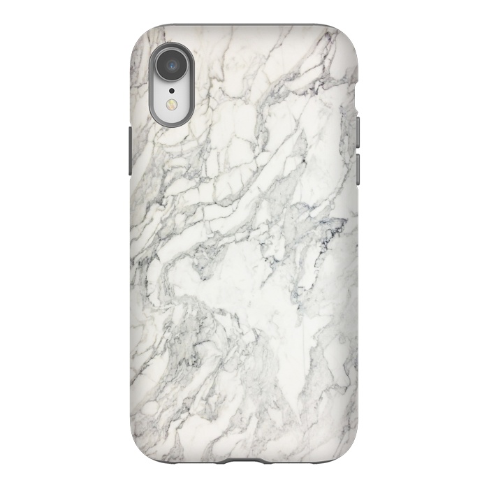 iPhone Xr StrongFit White Marble X by amini54