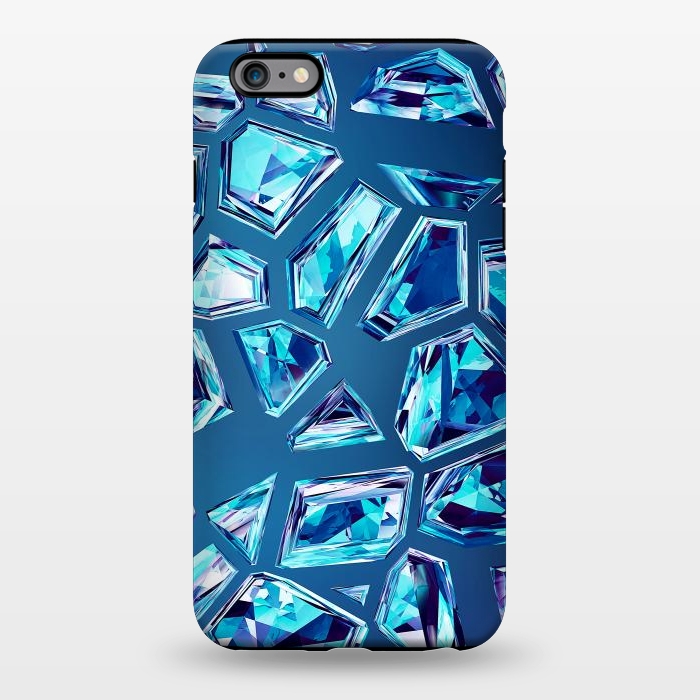iPhone 6/6s plus StrongFit Blue Shattered Crystals by Art Design Works