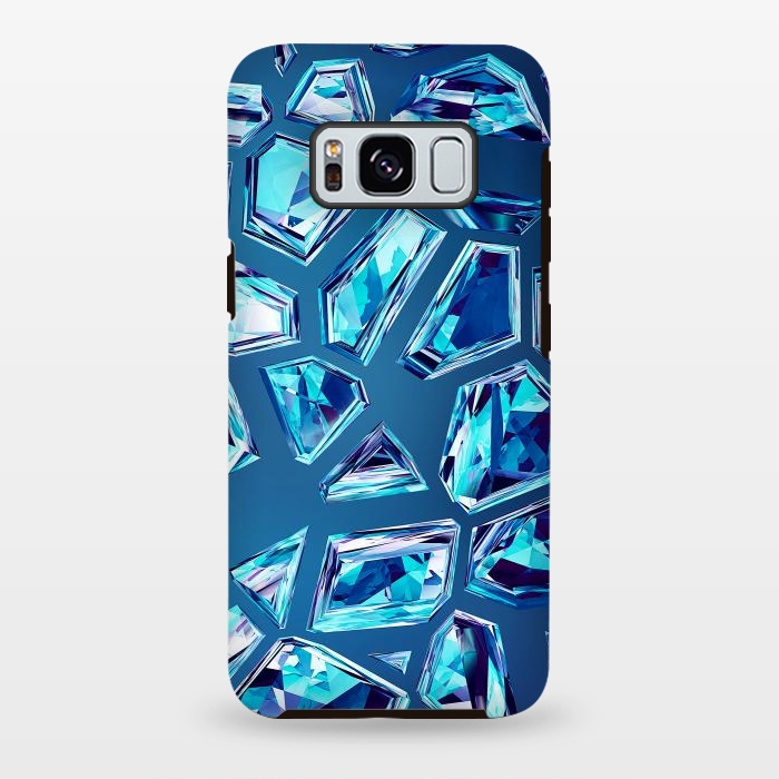 Galaxy S8 plus StrongFit Blue Shattered Crystals by Art Design Works
