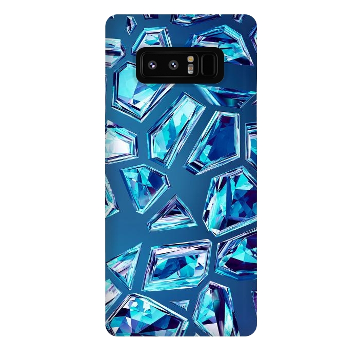 Galaxy Note 8 StrongFit Blue Shattered Crystals by Art Design Works