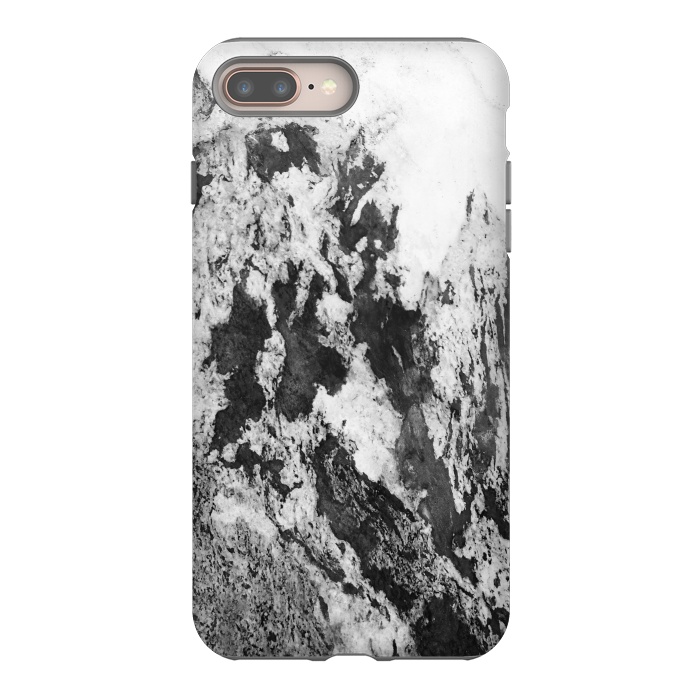iPhone 7 plus StrongFit Black and White Marble Mountain I by amini54