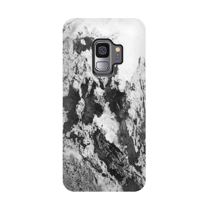 Galaxy S9 StrongFit Black and White Marble Mountain I by amini54