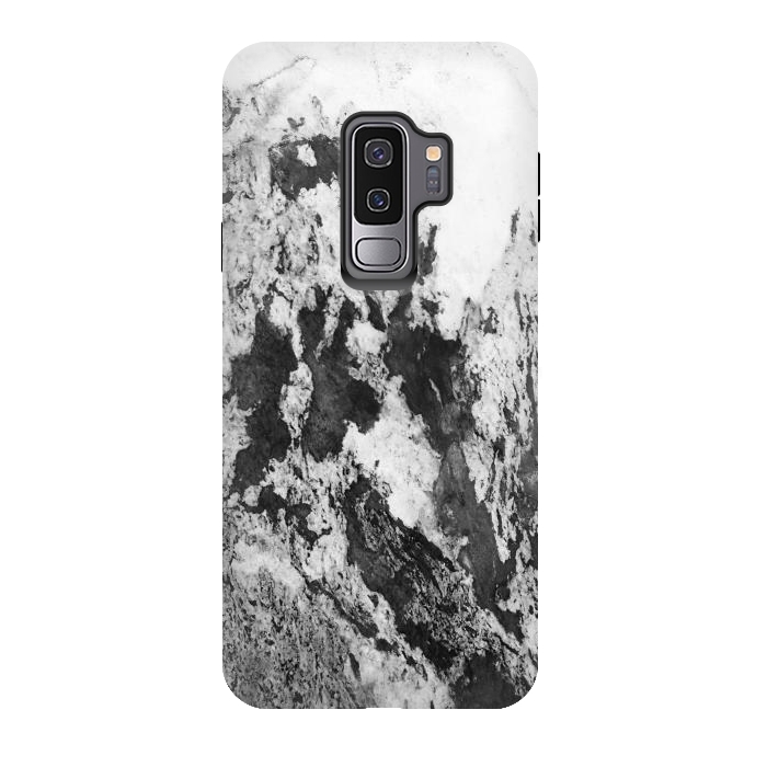 Galaxy S9 plus StrongFit Black and White Marble Mountain I by amini54