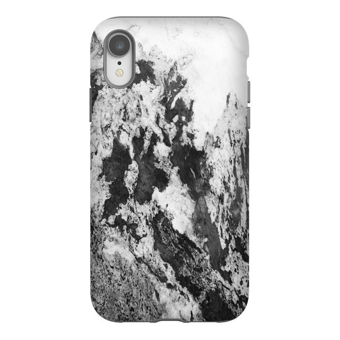 iPhone Xr StrongFit Black and White Marble Mountain I by amini54