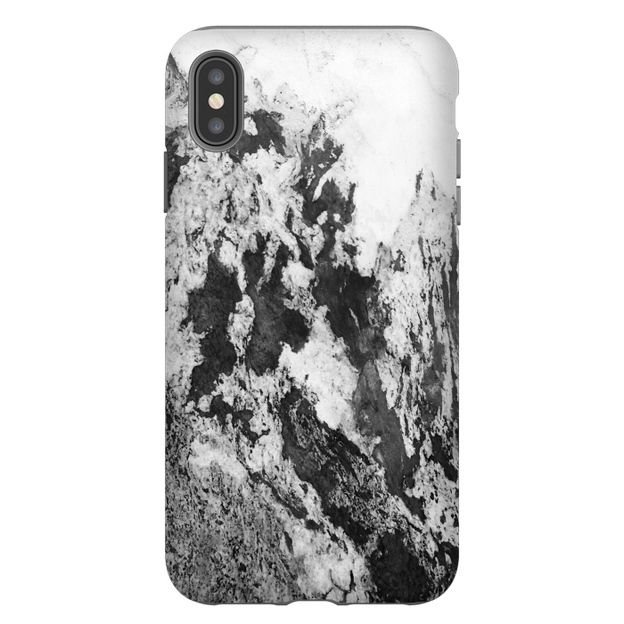 iPhone Xs Max StrongFit Black and White Marble Mountain I by amini54