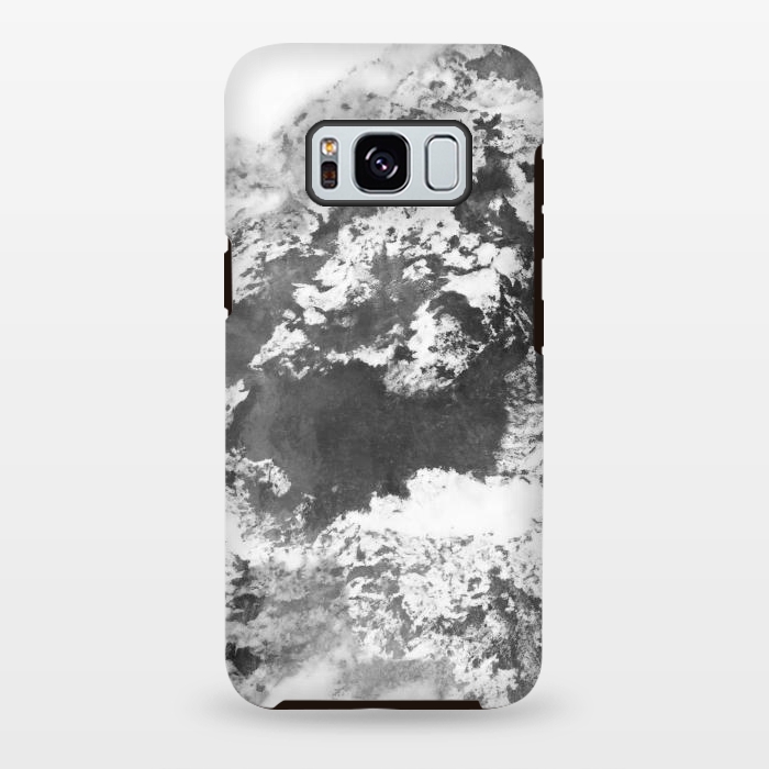 Galaxy S8 plus StrongFit Black and White Marble Mountain II by amini54