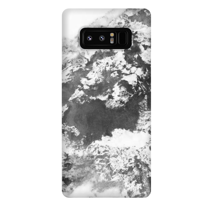 Galaxy Note 8 StrongFit Black and White Marble Mountain II by amini54