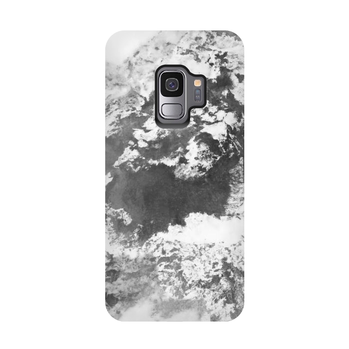Galaxy S9 StrongFit Black and White Marble Mountain II by amini54