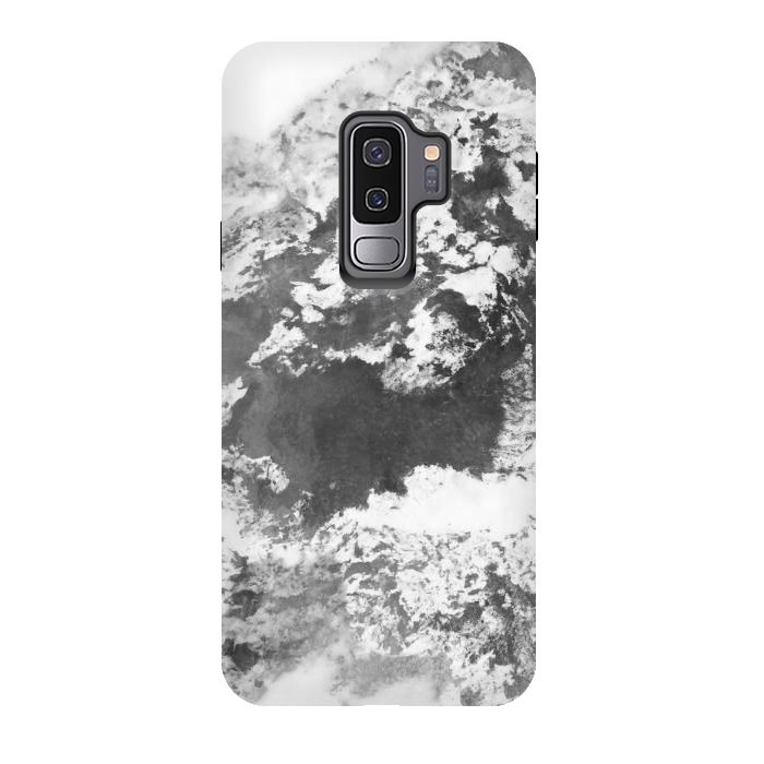 Galaxy S9 plus StrongFit Black and White Marble Mountain II by amini54