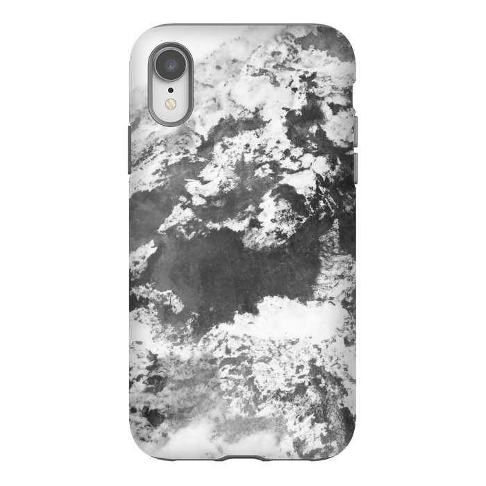 iPhone Xr StrongFit Black and White Marble Mountain II by amini54