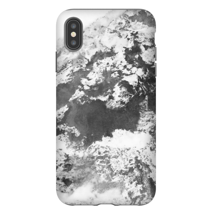 iPhone Xs Max StrongFit Black and White Marble Mountain II by amini54