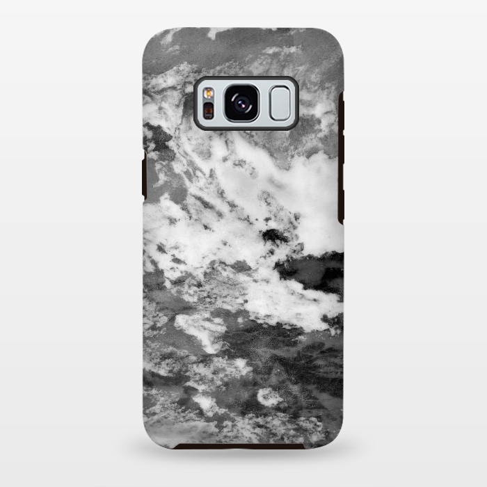 Galaxy S8 plus StrongFit Black and White Marble Mountain III by amini54