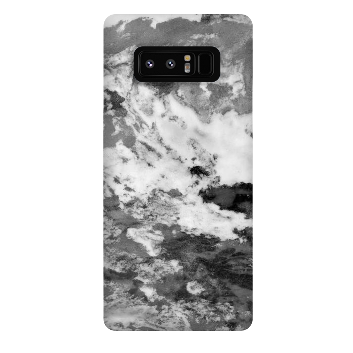 Galaxy Note 8 StrongFit Black and White Marble Mountain III by amini54