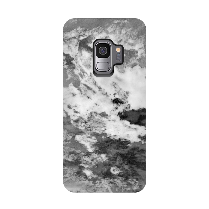 Galaxy S9 StrongFit Black and White Marble Mountain III by amini54