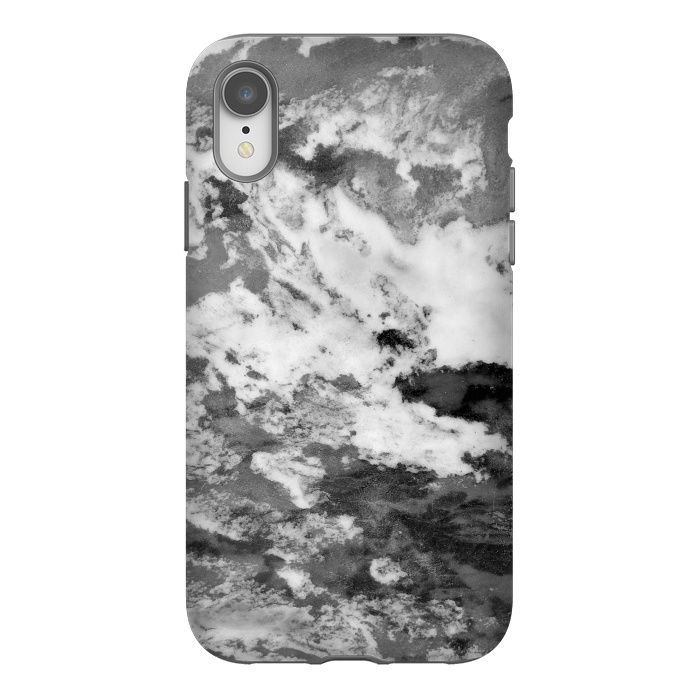 iPhone Xr StrongFit Black and White Marble Mountain III by amini54
