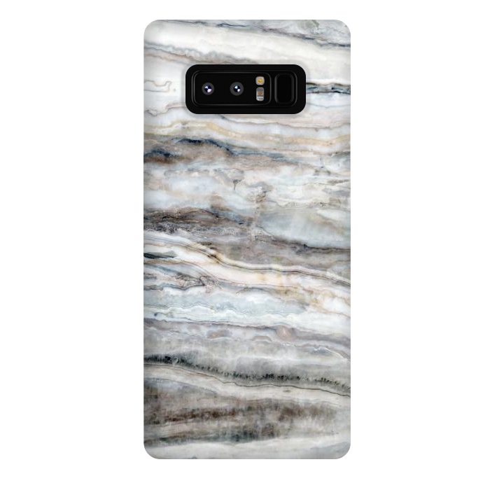 Galaxy Note 8 StrongFit Blue and White Marble I by amini54