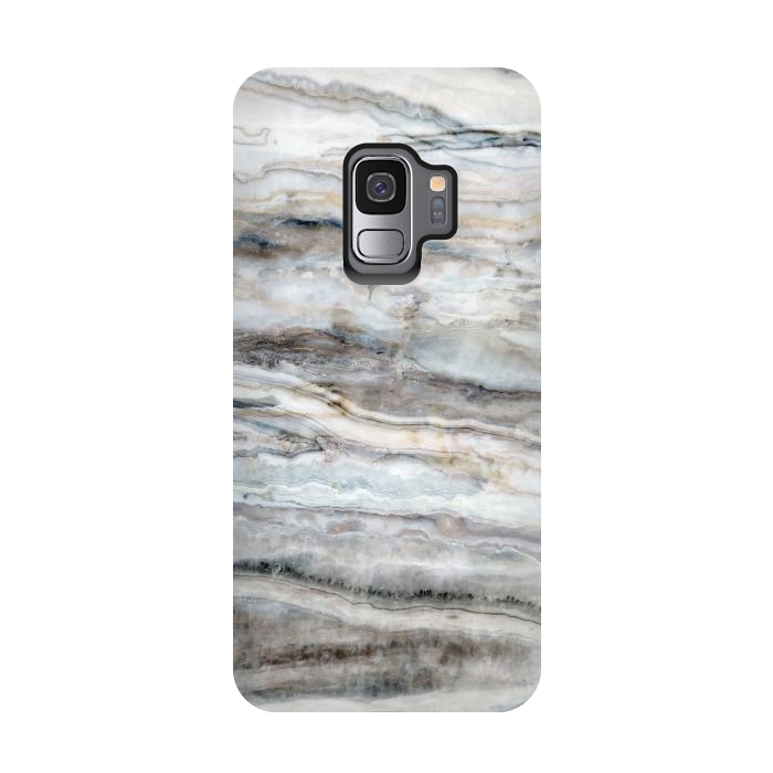 Galaxy S9 StrongFit Blue and White Marble I by amini54