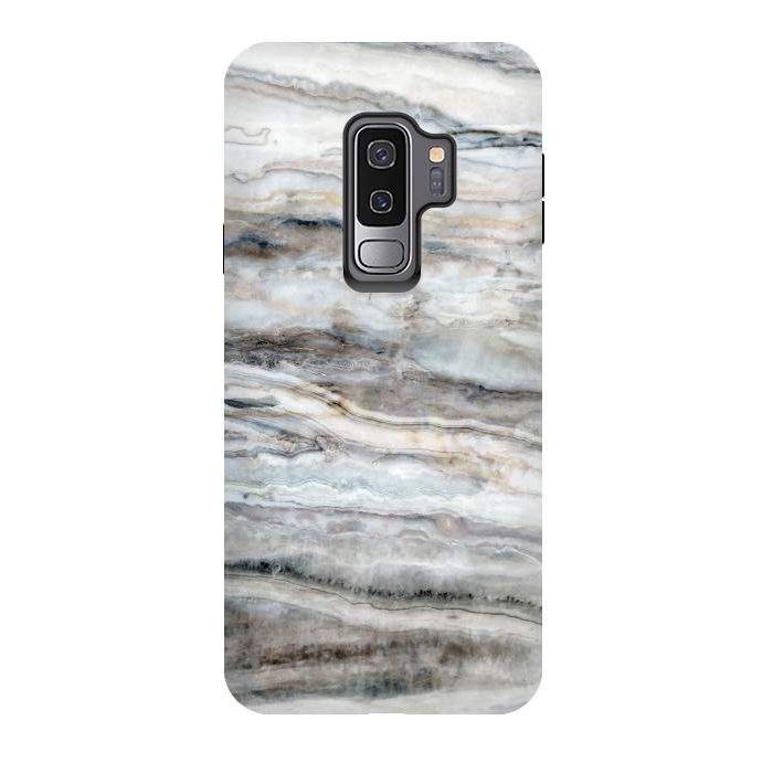 Galaxy S9 plus StrongFit Blue and White Marble I by amini54