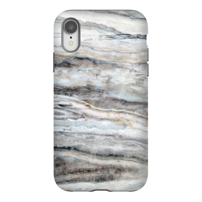 iPhone Xr StrongFit Blue and White Marble I by amini54