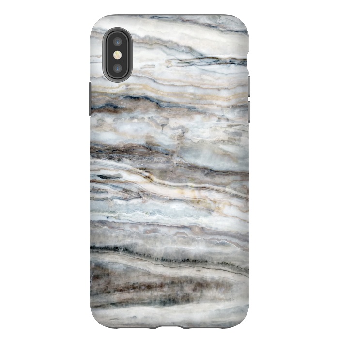 iPhone Xs Max StrongFit Blue and White Marble I by amini54