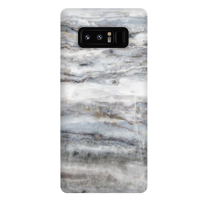 Galaxy Note 8 StrongFit Blue and White Marble II by amini54