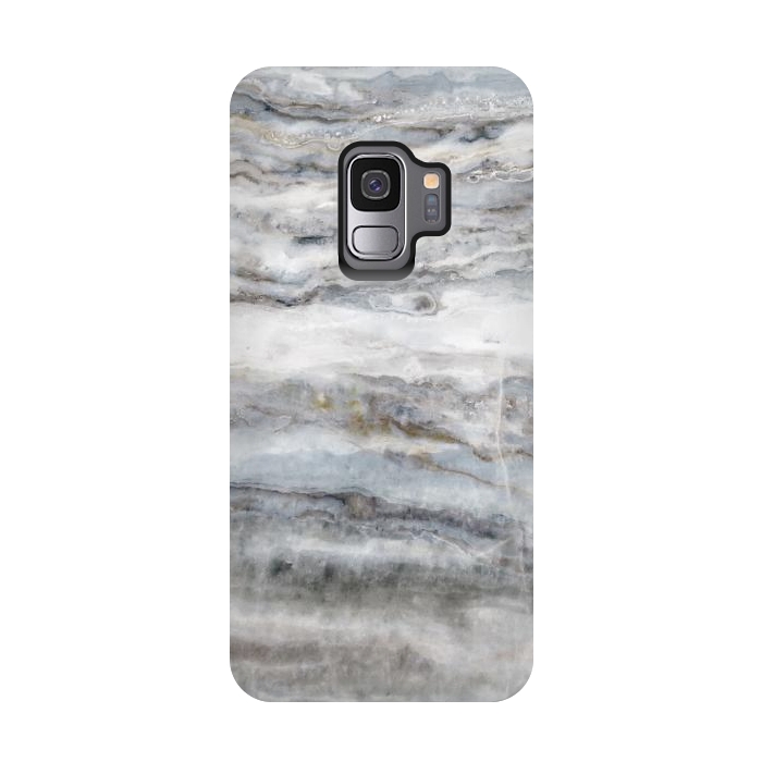 Galaxy S9 StrongFit Blue and White Marble II by amini54