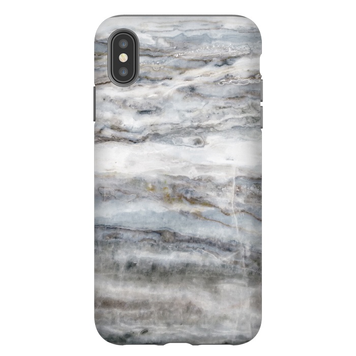 iPhone Xs Max StrongFit Blue and White Marble II by amini54