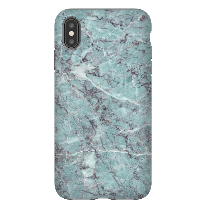 iPhone Xs Max StrongFit Teal Marble by amini54