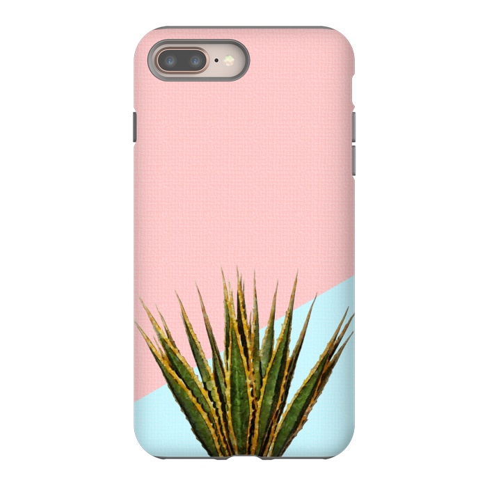iPhone 7 plus StrongFit  Agave Plant on Pink and Teal Wall by amini54