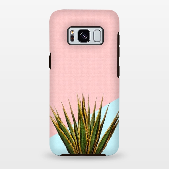 Galaxy S8 plus StrongFit  Agave Plant on Pink and Teal Wall by amini54