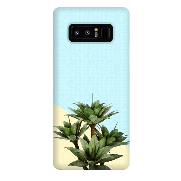 Galaxy Note 8 StrongFit  Agave Plant on Lemon and Teal Wall by amini54