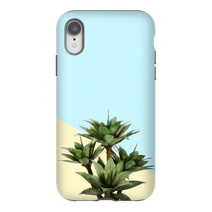 iPhone Xr StrongFit  Agave Plant on Lemon and Teal Wall by amini54