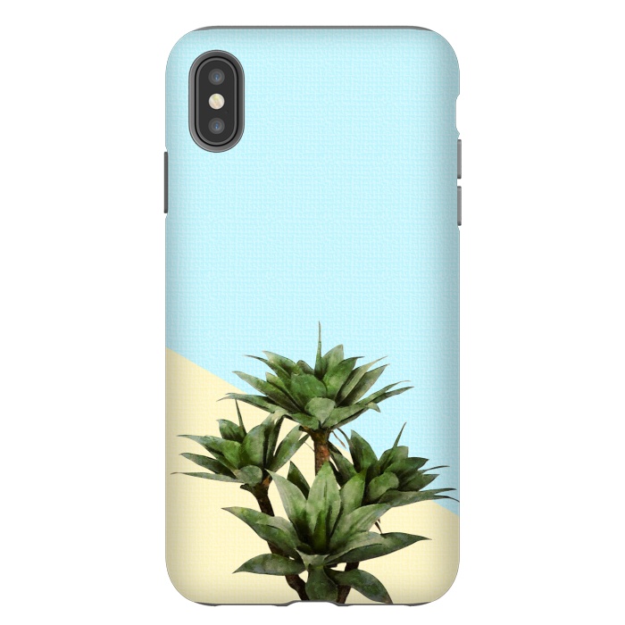 iPhone Xs Max StrongFit  Agave Plant on Lemon and Teal Wall by amini54