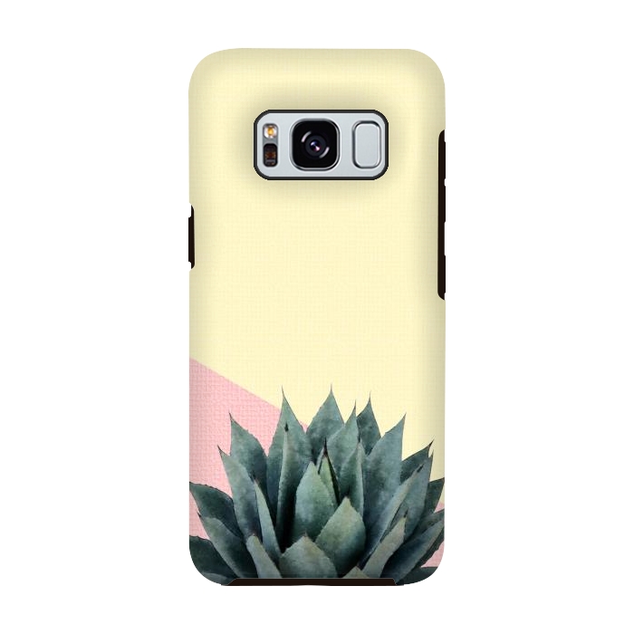 Galaxy S8 StrongFit  Agave Plant on Lemon and Pink Wall by amini54