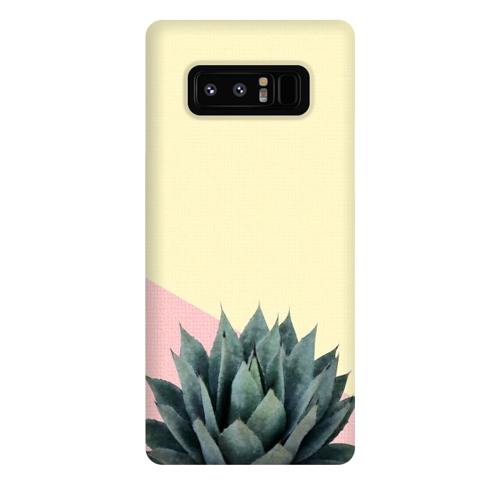 Galaxy Note 8 StrongFit  Agave Plant on Lemon and Pink Wall by amini54