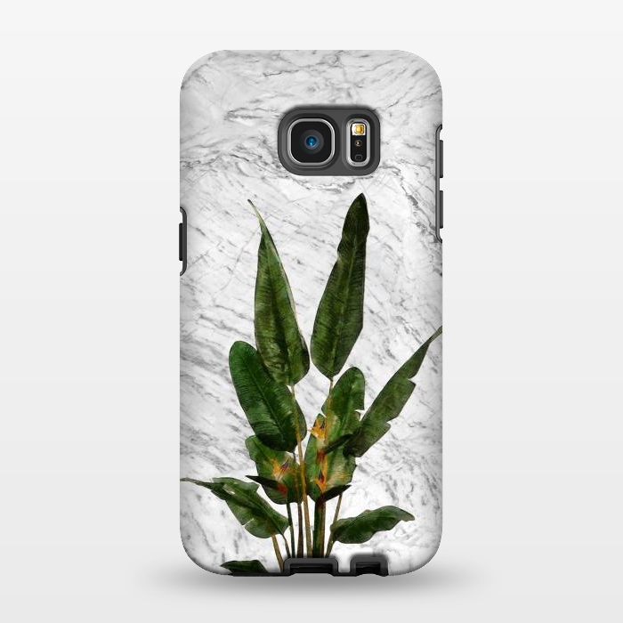 Galaxy S7 EDGE StrongFit Bird of Paradise Plant on White by amini54