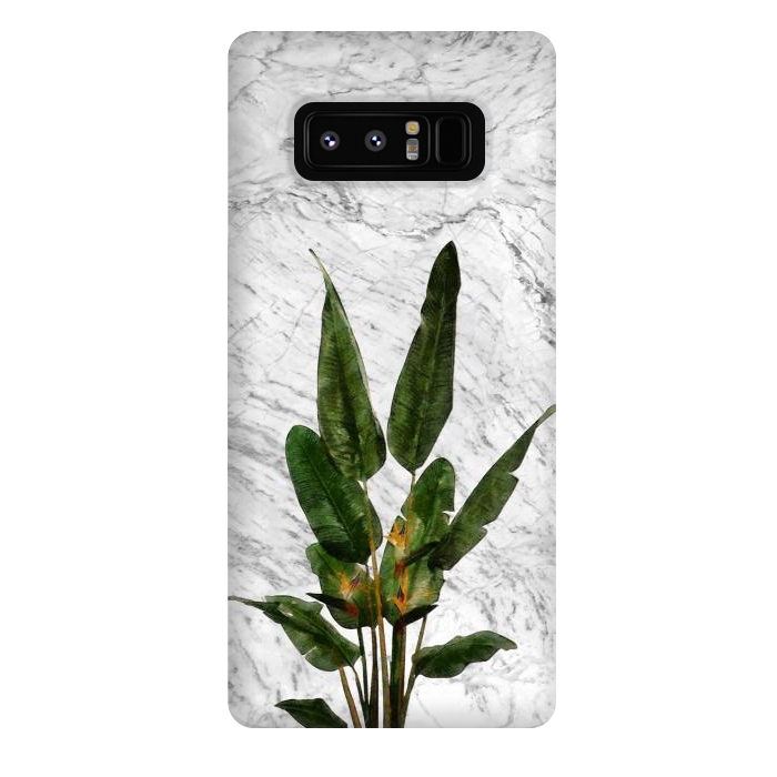 Galaxy Note 8 StrongFit Bird of Paradise Plant on White by amini54