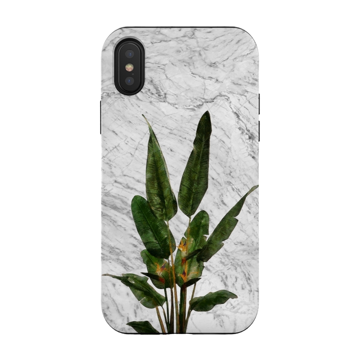 iPhone Xs / X StrongFit Bird of Paradise Plant on White by amini54
