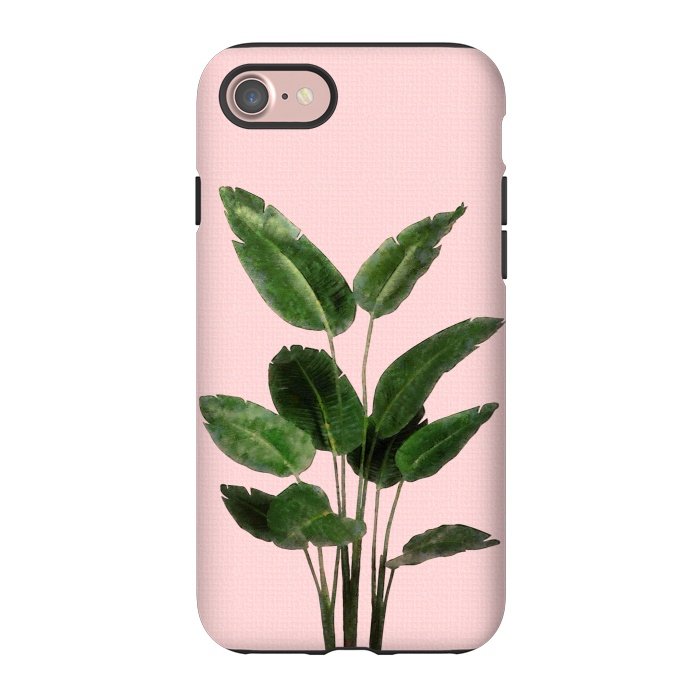 iPhone 7 StrongFit Bird of Paradise Plant on Pink by amini54