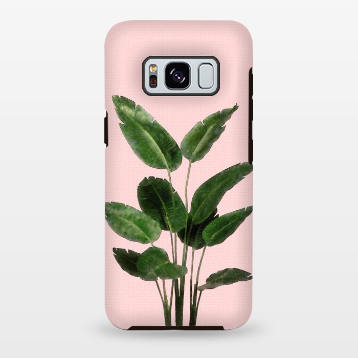 Galaxy S8 plus StrongFit Bird of Paradise Plant on Pink by amini54