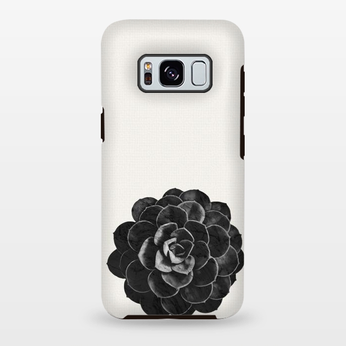 Galaxy S8 plus StrongFit Succulent Black Marble by amini54
